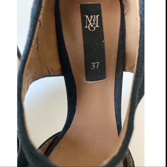 Mango black suede heeled sandal size 37 - Picture 4 of 9